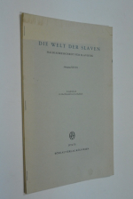 Welt der Slaven-Halbjahresschrift fur Slavistik.\ Мир славян. Полугоговые статьи по славистике.